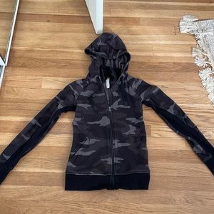 Athleta xxs black camo track jacket